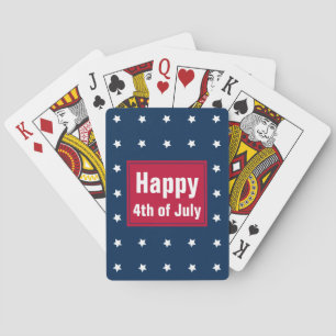 Red White Blue Stars Muster 4. Juli GRILLEN Party Spielkarten