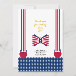 Red White & Blue Streifen 4. Juli Babydusche Dankeskarte