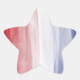 Red White Blue Stripe Stern-Aufkleber