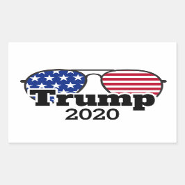 Red White Blue Trump 2020 Rechteckiger Aufkleber