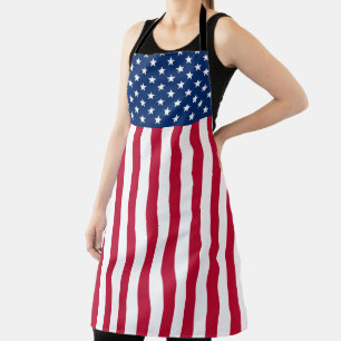Red White Blue US American Flag Schürze