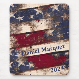 Red White Blue US Flagge Mousepad
