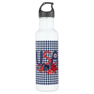 Red White & Blue USA Patriotic Bouquet Edelstahlflasche