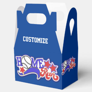 Red White & Blue Zuhause Run Baseball Bevorzugung  Geschenkschachtel