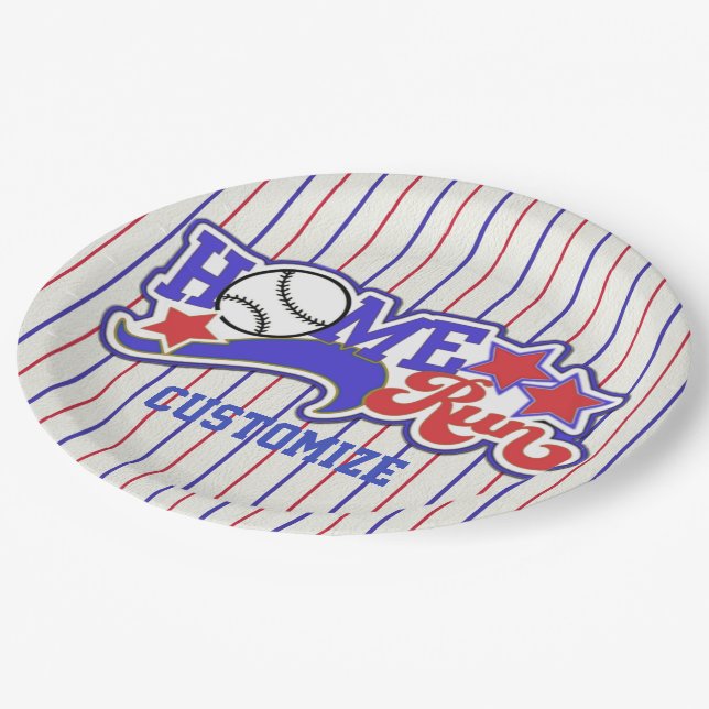 Red White & Blue Zuhause Run Baseball Strip Teller (Schrägansicht)
