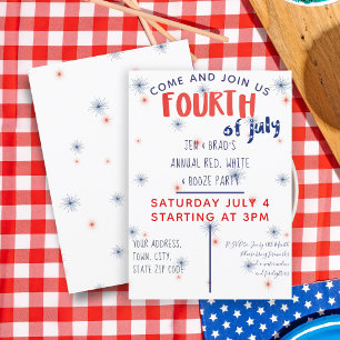 Red White & Booze 4e juillet Invitation du Parti