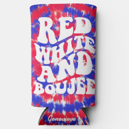 Red White Boujee America Gefärbte Krawatte Bachelo Selters Dosenkühler