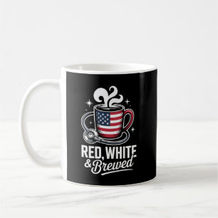Red White Braut Patriotic Nurse Coffee Spaß Kaffeetasse