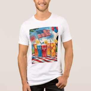 Red White & Brew - Funny 4. Juli Bier Tri-Blend Shirt