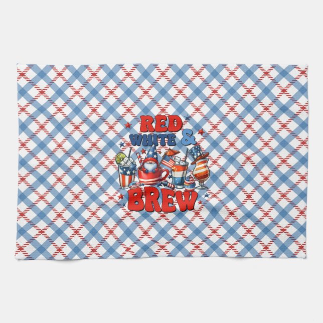 Red White & Brew Geschirrtuch (Horizontal)