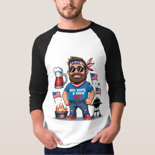 Red White & Brew Vater 4. Juli T - Shirt