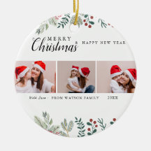 Red & White Candy Cane Holiday Foto Collage