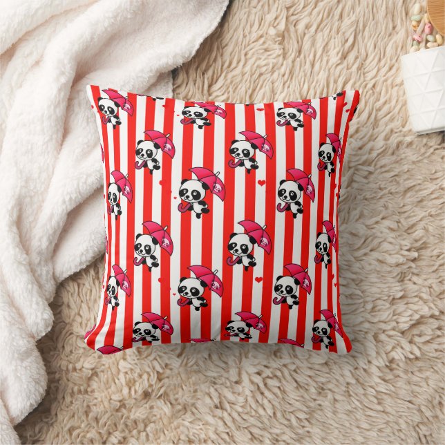 Red White Candy Striping Kissen (Decke)