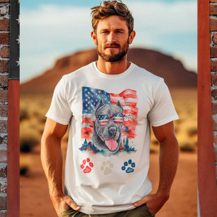 Red White Cane Corso Dog Funny 4. Juli T-Shirt