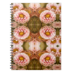 Red White China Aster Notizblock