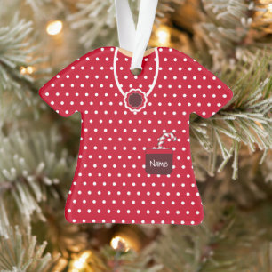 Red & White Christmas Candress Personalisiert Ornament