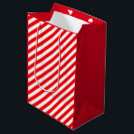RED WHITE CHRISTMAS CANDY CANE STIL MITTLERE GESCHENKTÜTE<br><div class="desc">RED WHITE CHRISTMAS CANDY CANE STILE CHRISTMAS BAG</div>