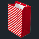 RED WHITE CHRISTMAS CANDY CANE STIL MITTLERE GESCHENKTÜTE<br><div class="desc">RED WHITE CHRISTMAS CANDY CANE STILE CHRISTMAS BAG</div>