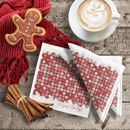 Red White Christmas Candy Pattern#13 ID1009 Serviette