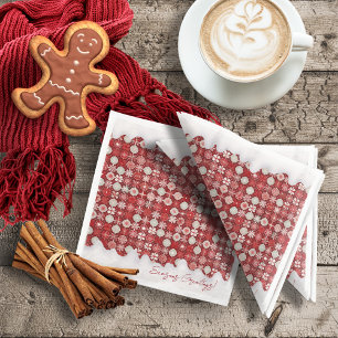 Red White Christmas Candy Pattern#13 ID1009 Serviette