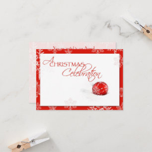 Red White Christmas Celebration RSVP Card Einladung