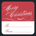 RED WHITE CHRISTMAS GIFT TAG STICKERS<br><div class="desc">RED AND WHITE CHRISTMAS GIFT TAG STICKERS mit weißem Script Schriftart Text, um Ihre Weihnachtsgeschenke und Weihnachtsgeschenke zu schmücken. Die Größe (in 1, 5 Zoll) und die Form des Aufklebers können geändert werden. Karo auf dem Bildschirm, um sicherzustellen, dass Ihr Aufkleber gut aussieht. Es druckt so, wie Sie es auf...</div>