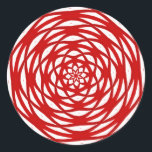 Red White Christmas Modernes Circle Design Muster Runder Aufkleber<br><div class="desc">Red White Christmas Modernes Circle Design Muster</div>