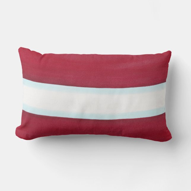 Red White Christmas Santa Waist Lumbar Kissen (Vorderseite)