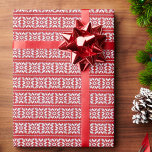 Red White Christmas Sweater Muster Umschlagpapier Geschenkpapier<br><div class="desc">Red White Christmas Sweater Muster Umschlagpapier</div>