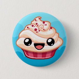 Red/White Cupcake - Happy Jump Button