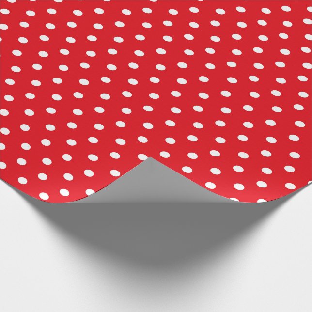 Red & White Dotty Wrapping Paper Geschenkwrap Geschenkpapier (Ecke)
