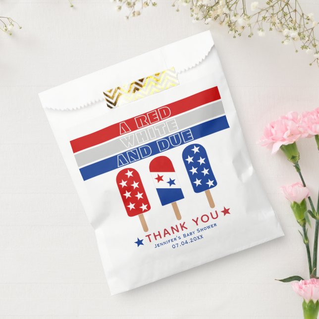 Red White Due 4. Juli Fpopsicles Babydusche Geschenktütchen (Versiegelt)