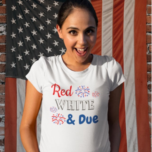 Red White & Due Schwangerschaft T-Shirt (Von Creator hochgeladen)