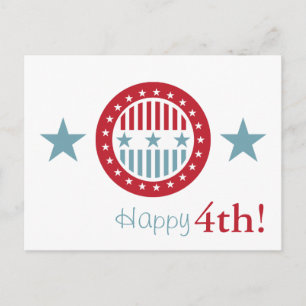 Red White et Blue Stars 4 juillet Cartes postales
