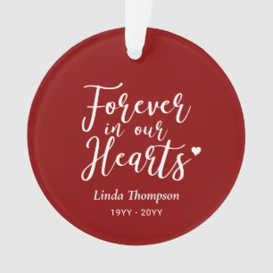 Red & White Forever in our Hearts Memorial Photo