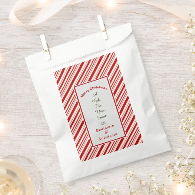 Red White Frory Weihnachtsliebhaber personalisiere Geschenktütchen (Ausgeschnitten)