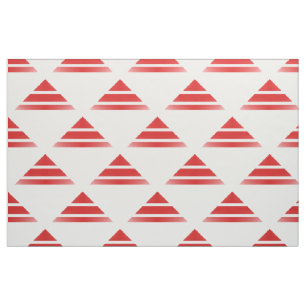 Red White Geo Triangle Muster Stoff