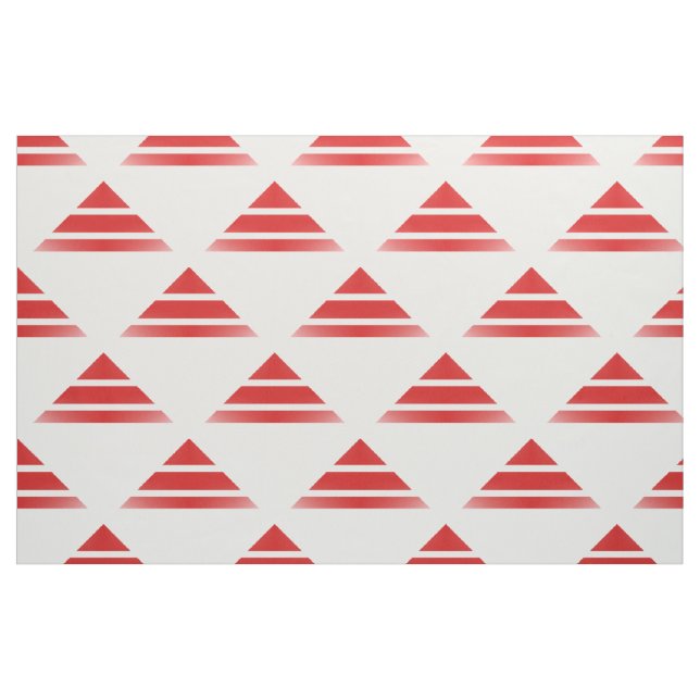 Red White Geo Triangle Muster Stoff (Fat Quarter (45,7 x 55,9 cm))