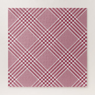Red White Glen Kariert: Tweed Tartan