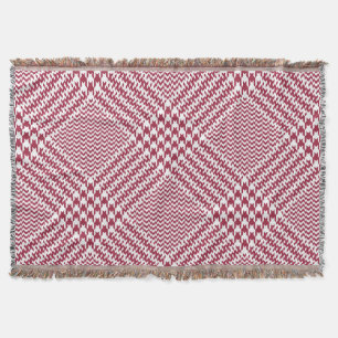 Red White Glen Kariert: Tweed Tartan Decke