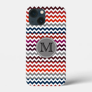 Red White Gray Zickzack Zigzag Monogram Case-Mate iPhone Hülle