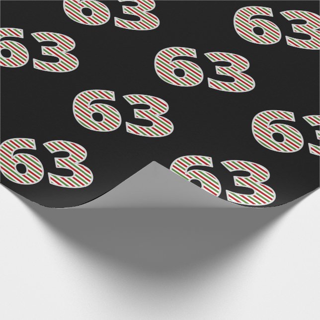 Red, White, Green "63" 63. Veranstaltung am Weihna Geschenkpapier (Ecke)
