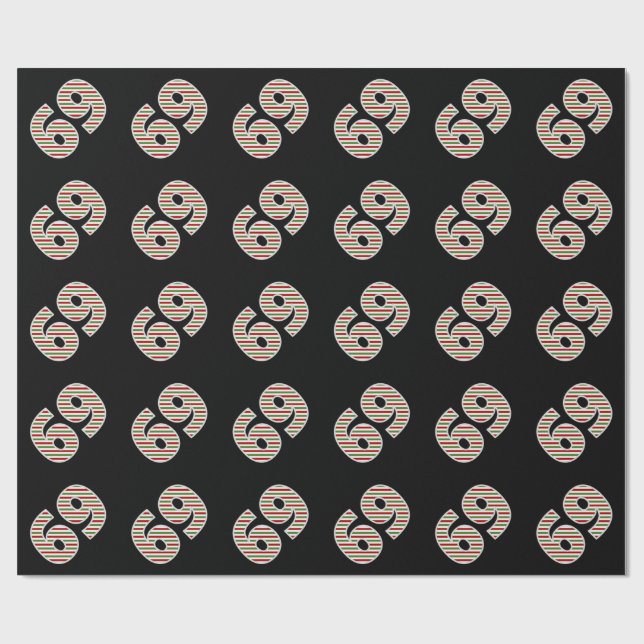Red, White, Green "69" 69. Veranstaltung am Weihna Geschenkpapier (Flach)