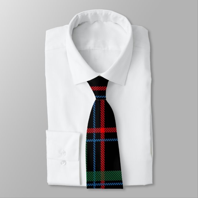 Red White Green Blue Kariert Tartan Design Krawatte (Gebunden)