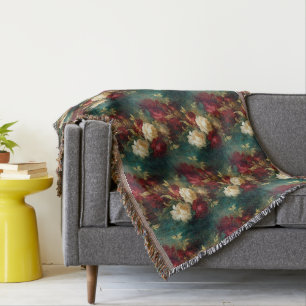 Red White Green Blume Decke