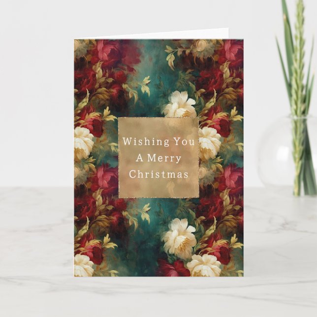 Red White Green Blume Karte (Vorderseite)