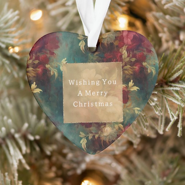 Red White Green Blume Ornament (Baum)