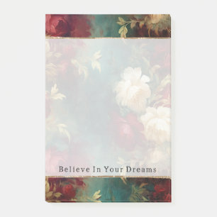 Red White Green Blume Post-it Klebezettel