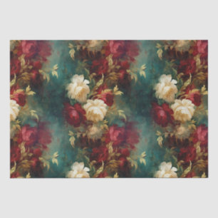 Red White Green Gold Blume Seidenpapier