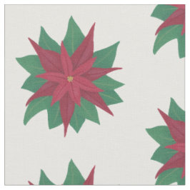 Red White Green Poinsettias Weihnachtsstoff Stoff